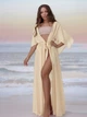 Жіноча довга пляжна туніка Long з шифону молочна (айворі) 42-50 (S-XXL) - зображення 2