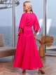 Жіноча довга пляжна туніка Long з шифону малинова (фуксія) 42-50 (S-XXL) - зображення 2