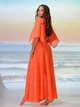 Жіноча довга пляжна туніка Long з шифону помаранчева 42-50 (S-XXL) - зображення 3