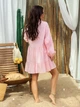 Жіноча пляжна туніка-сукня Pearl з жатого батисту рожева 42-44 (S/M) - зображення 3