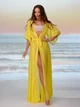 Жіноча довга пляжна туніка Long з шифону жовта 42-50 (S-XXL) - зображення 3