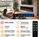 Электрокамин ультратонкий Royal Galaxy Slim 72 RB с обогревом, Wi-Fi управления, россыпными дровами, кристаллами, цветами пламени и подсветки наполнения, размер 1829x450x80 (EF72RB) - изображение 6