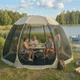 Садовая беседка-павильон 395 см бежевая MEBEL ELITE Cama ME.CAMA/390/BZ/CZ/T/OGR/PAW с москитной сеткой, шатро для дачи UV-защита - изображение 1