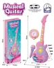 Є пошкодження.Дитяча музична гітара з мікрофоном Musical Guitar Melody, світло та звук, рожева, від 3 років - зображення 4