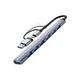 Концентратор Dynamode USB-C + UAB-A to 1xUSB 3.0 + 6xUSB 2.0 gray (DM-UH-701AC) - зображення 1