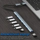 Концентратор Dynamode USB-C + UAB-A to 1xUSB 3.0 + 6xUSB 2.0 gray (DM-UH-701AC) - зображення 8