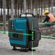 Лазерный уровень Domotec 4D 16 линий 360° с ЖК дисплеем, зеленым лучом, самовыравниванием, штативом и кейсом - изображение 7