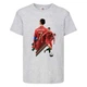 Футболка детская Футбол Криштиану Роналду (Ronaldo 005) серая 128 см - изображение 1