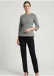 Блуза H&M S Черно-белый 0831592 - изображение 2