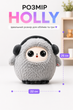 Игрушка с искусственным интеллектом HOLLY AI H-21036 с голосовым общением на украинском, Wi-Fi и LED глазами, серая - изображение 4