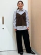 Рубашка хлопковая оверсайз женская Uniqlo 976763250 XS Синяя (1159862962) - изображение 5