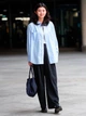 Рубашка хлопковая оверсайз женская Uniqlo 200584485 L Голубая (1159864404) - изображение 6