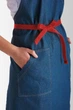 Фартук бармена, официанта Vsetex Muffin Jeans Джинс Красние ремни - изображение 2