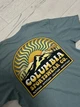 Чоловіча футболка Columbia спортивна літня в зал на кожен день з принтом бавовна бірюзовий S - изображение 4