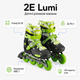 Роликовые коньки для детей 2E Lumi размер 36-39 с LED подсветкой Черный (LSW-HA36-BLACK) - изображение 10