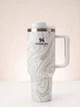 Термокружка Stanley Quencher H2.O FlowState™ Tumbler з трубочкою і ручкою 1.18 л Gray Marble - изображение 1