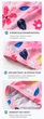 Шапочка для плавания детская текстильная эластичная AQUA BLOOM PRO 20×12 см бело-голубая с тропическими цветами - изображение 4