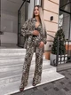 Жіночий костюм з принтом (топ+сорочка+брюки) Uaclothes 42-44 Капучино (like38627-190611349) - изображение 2