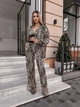 Жіночий костюм з принтом (топ+сорочка+брюки) Uaclothes 42-44 Капучино (like38627-190611349) - изображение 5