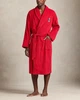Махровий чоловічий халат Polo Ralph Lauren,червоний, з нашивкою, розмір M - изображение 1