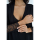Комплект халат і сорочка для вагітних та мамусь Soft&Lace, розмір S (44), чорний - зображення 10