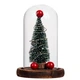 Новогодняя елка в колбе с LED подсветкой и шарами christmas decor USB 15 см - изображение 5