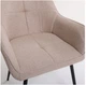 Комплект крісел AMF Ariel 81 x 55 x 59 см чорний/кремовий (box-2) (555873) - зображення 7