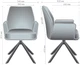 Комплект обертових крісел AMF Leonor 91 x 54 x 60 см світло-коричневий вельвет (box-2) (555875) - зображення 12