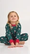 Пижама детская унисекс happy season теплая cpf 0682/01/02 128см зеленая - изображение 1