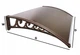 Навес козырек для двери, балкона из поликарбоната Metal-gum KlasK80x150 150 х 80 см Коричневый - изображение 4