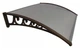 Навес козырек для двери, балкона из поликарбоната Metal-gum KlasK80x150 150 х 80 см Коричневый - изображение 7