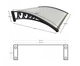 Навес козырек для двери, балкона из поликарбоната Metal-gum KlasK80x120 120 х 80 см Белый - изображение 7