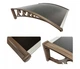 Навес козырек для двери, балкона из поликарбоната Metal-gum KlasK80x120 120 х 80 см Темно-коричневый - изображение 2