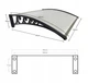 Навес козырек для двери, балкона из поликарбоната Metal-gum KlasK100x150 150 х 100 см Белый - изображение 7