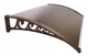 Навес козырек для двери, балкона из поликарбоната Metal-gum KlasK60x100 100 х 60 см Коричневый - изображение 1