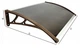 Навес козырек для двери, балкона из поликарбоната Metal-gum NowK80x120 120 х 80 см Коричневый - изображение 4