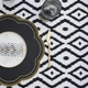 Скатертина для столу з водовідштовхувальним просоченням Table cloth 140х250см Ромб чорно-білий - зображення 4