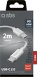 Кабель SBS USB Type-C - USB Type-C 2 м Grey (TECABLETISSUETCC2G) - зображення 2