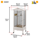 Клетка для канареек и попугаев Ferplast Hemmy деревянный вольер 84,5x65,5x165 cm 56160514 - изображение 2