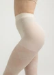 Жіночі фантазійні колготки з геометричним візерунком Giulia TWIST 40 (2) 4 White-crema - изображение 4