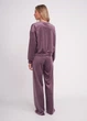 Жіночий велюровий комплект: світшот та штани Giulia SOFT WINTER 5815/080 L Violet-lavender purple - зображення 2