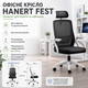 Офисное кресло HANERT Fest с подголовником и складными подлокотниками до 120 кг - изображение 1