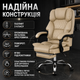 Офісне крісло HANERT Prestige з підставкою для ніг до 140 кг чорне - зображення 5