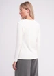 Жіночий лонгслів в рубчик Giulia MOSSLINES 7003/150 L White-white dove - зображення 6