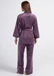 Жіночий велюровий комплект: жакет та штани, оздоблений кантом Giulia SOFT WINTER 5606/080 L Violet-lavender purple - зображення 4