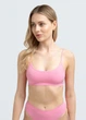 Бесшовный топ в рубчик на тонких бретелях Giulia CAMI TOP RIB L/XL Pink-rosa, женский из микрофибры, повседневный - изображение 8