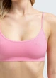 Бесшовный топ в рубчик на тонких бретелях Giulia CAMI TOP RIB L/XL Pink-rosa, женский из микрофибры, повседневный - изображение 10