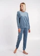 Жіночий велюровий світшот вільного крою Giulia SOFT WINTER 4405/080 L Blue-smoky, бавовна, з манжетами - зображення 2