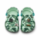 Крокси Crocs Bape зелені унісекс 38-39 на стопу 24 см гумові сабо з ремінцем, вентиляційними отворами та джибітсами - зображення 6