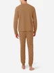 Пижама (лонгслив + штаны) мужская хлопковая Lacoste 582972537 XL Коричневая (1159863283) - изображение 2
